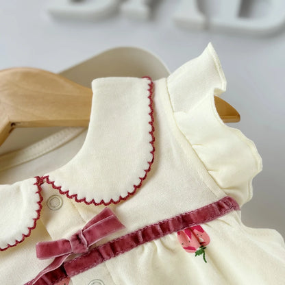 Pelele de verano para bebé recién nacido – Body de manga corta de algodón suave con estampado de dibujos animados para bebés y niñas (3-18 meses)