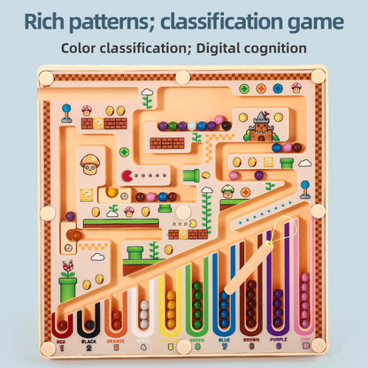 Labyrinthe Magnétique – Jeu Éducatif Avancé pour Enfants, Activité d'Apprentissage des Mathématiques et de Développement Cognitif, Entraînement de l'Intelligence Visuelle, Casse-tête Manuel