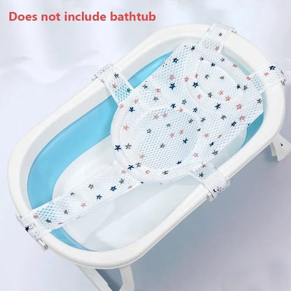 Portable Baby Bath Support Cushion – Adjustable Newborn Bathtub Pad & Foldable Infant Bath Seat