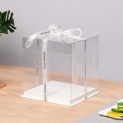Boîte Cadeau Transparente pour Gâteaux, pour Boulangeries, Desserts, Mariages, Anniversaires et Emballages de Fête