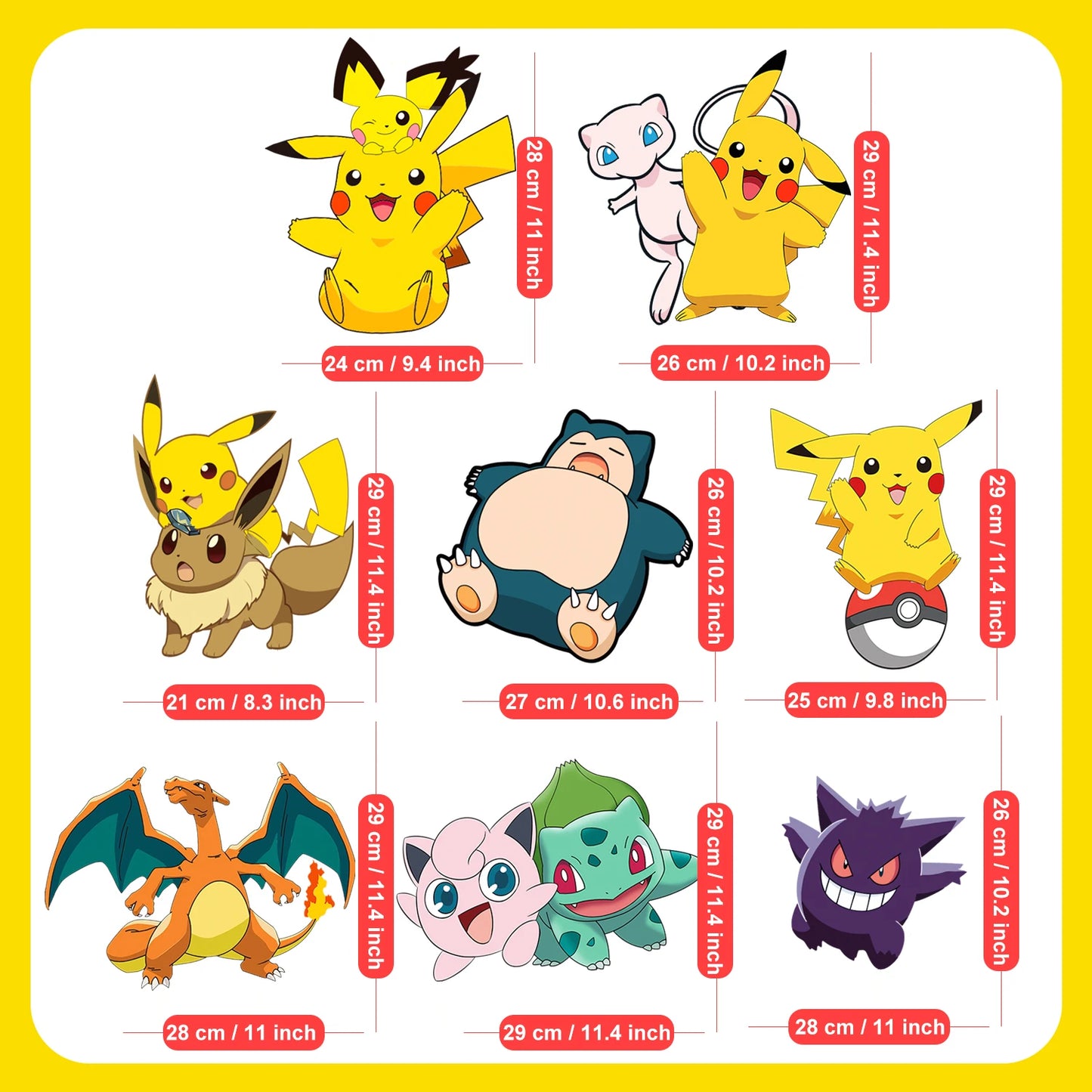 Pokémon Yard Signs Set – 8PCS Party Outdoor Decorations with Stakes (Birthday & Event Decor)