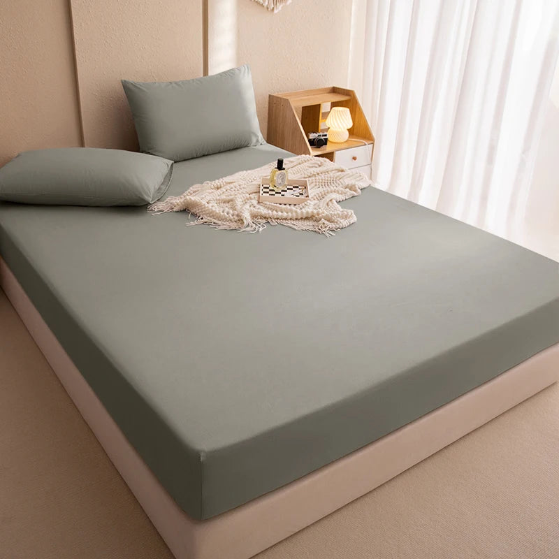 Protège-matelas 100 % imperméable – Housse de matelas ajustée avec bande élastique pour lits simples, doubles, Queen et King