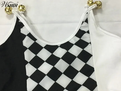 Black & White Clown Cosplay Costume – Women’s Circus Jumpsuit Set (Halloween/Carnival Masquerade Outfit)
