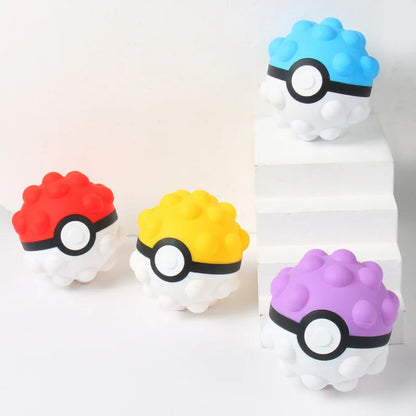 Pokémon Decompression Toys – 6 Styles Cute Poké Ball Pinching Slow Rebound Stress Relief Portable Toys for Kids Gift