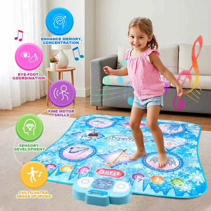 Kids Electronic Dance Mat – Double Player Music Dance Pad with 9 Levels Educational Toy