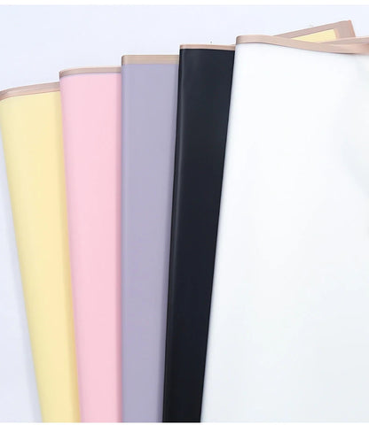 10 hojas de papel de envolver flores impermeable con bordes dorados para ramos, bodas, regalos y arreglos florales de bricolaje