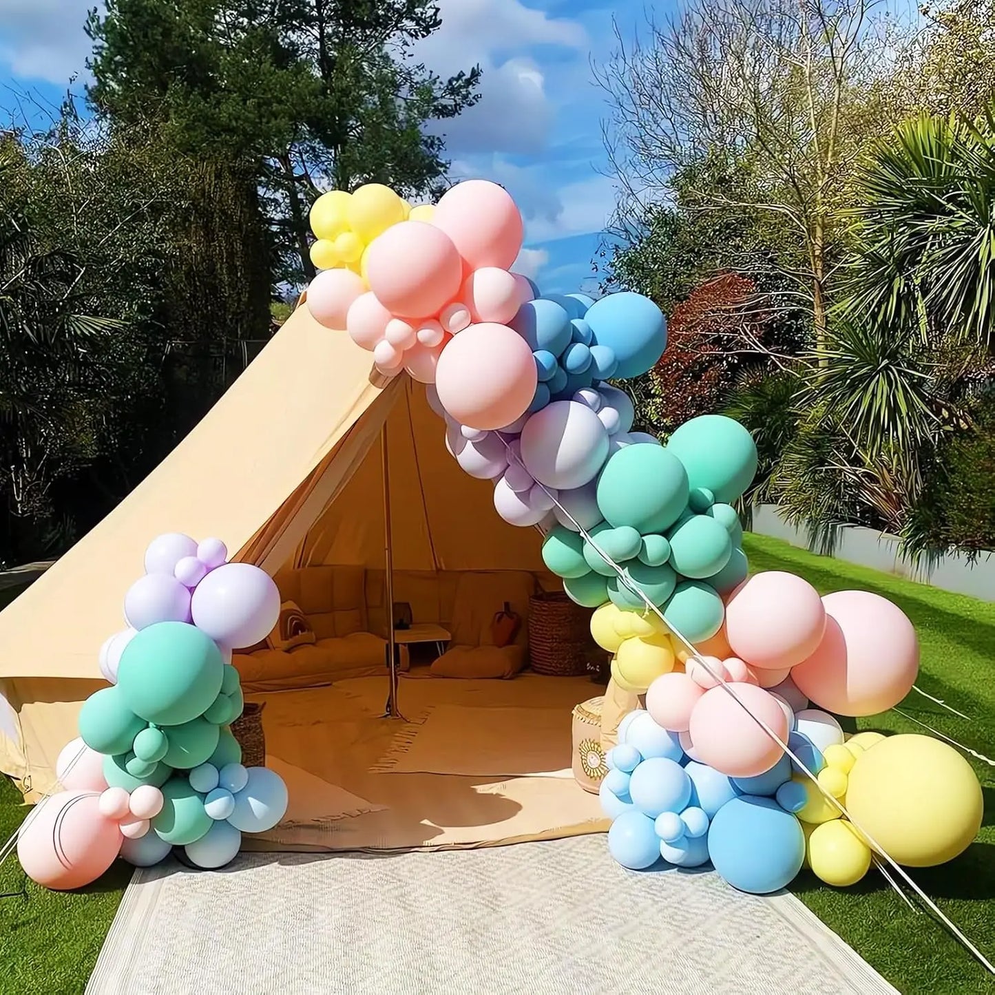 Balloon Arch Kit with Stand – Adjustable Half Arch Balloon Column Frame for Wedding, Birthday & Party Decorations | DIY Balloon Display Set