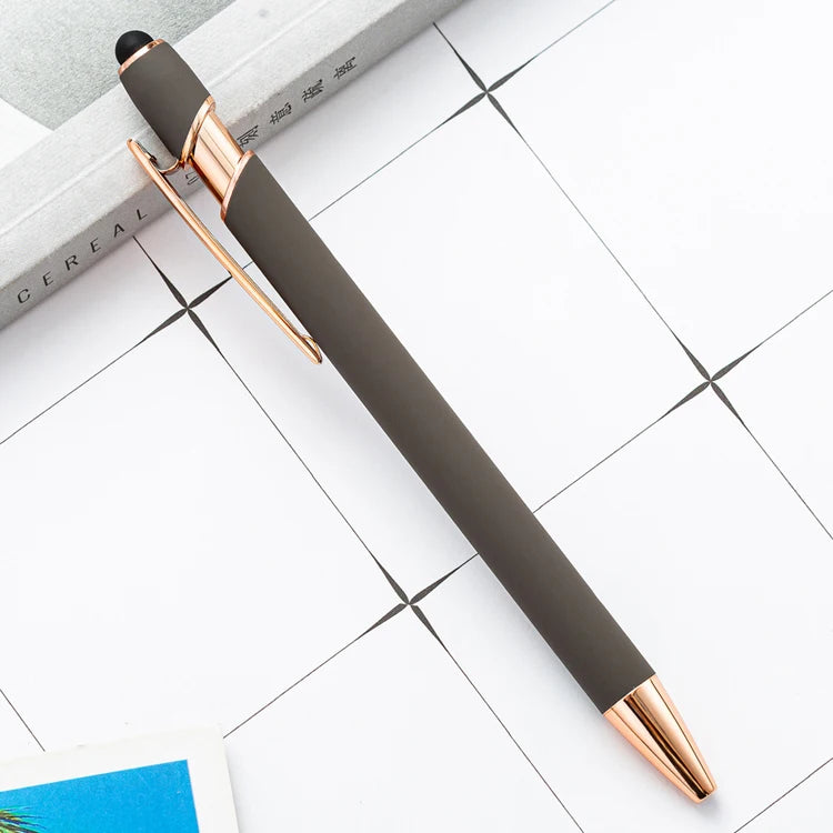Metal Ballpoint Pen with Stylus Tip – Touch Screen Writing Pen for Office, School & Stationery, Custom Logo & Name Gift