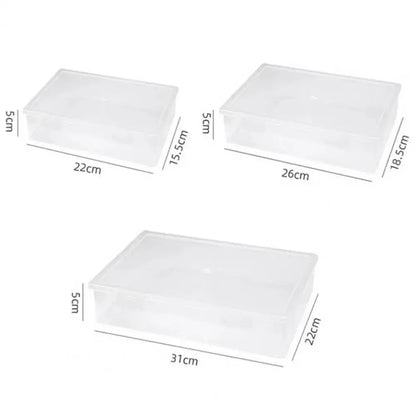 Caja organizadora de plástico transparente – Contenedor portátil a prueba de polvo para documentos, papelería y accesorios
