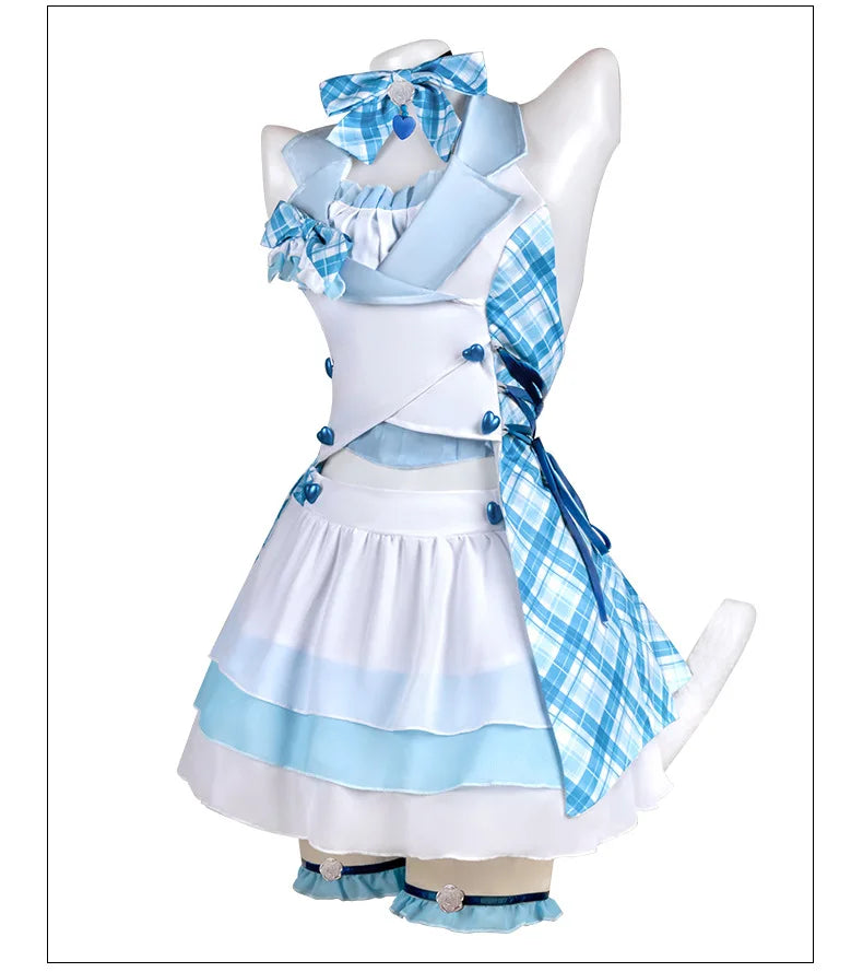 Chocola Catgirl Maid Cosplay Costume – Idol Halloween Dress (Anime Theatrical Outfit)