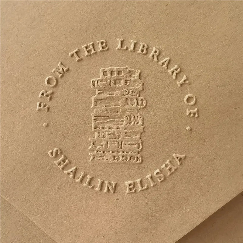 Custom Initials Embosser Stamp – Personalized Book & Wedding Embossing Seal for Address, Library & Gift Branding | Custom Paper Decor Accessory
