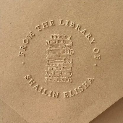 Custom Initials Embosser Stamp – Personalized Book & Wedding Embossing Seal for Address, Library & Gift Branding | Custom Paper Decor Accessory