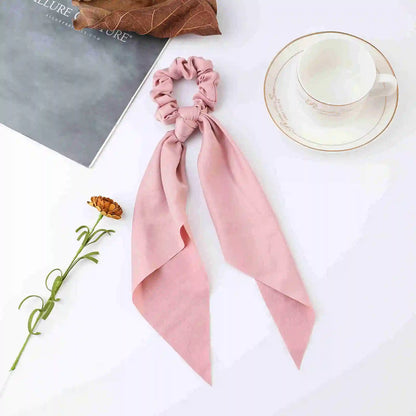 Korean Dots Scrunchie Hair Tie – Long Scarf Ponytail Elastic Hair Band for Women | Sweet Fashion Hair Accessories