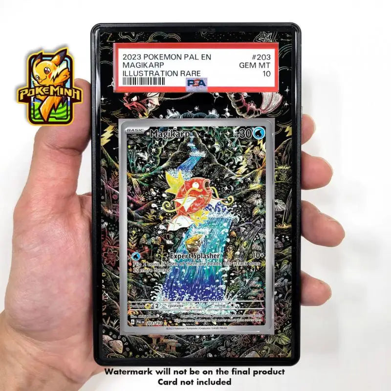 Pokémon Extended Art Card Display Case – Charizard & Venusaur PSA Acrylic Display Stand for Trading Card Collections