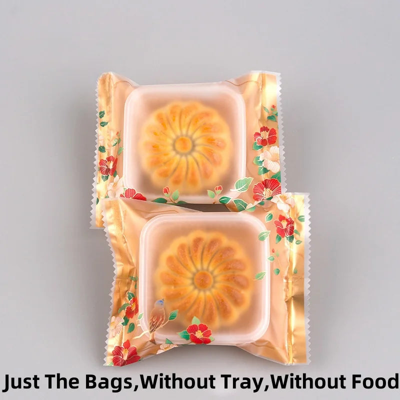 LBSISI Life 100 bolsas para galletas de luna – Bolsas de plástico transparentes para empaques de regalo caseros para festivales, galletas y crujientes de yema de huevo