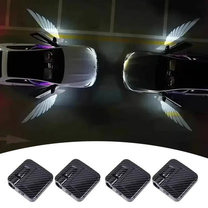 Wireless HD LED Car Door Logo Projector Lights (2/4 Pack) – Battery-Powered Welcome Courtesy Lights, No Wiring Required