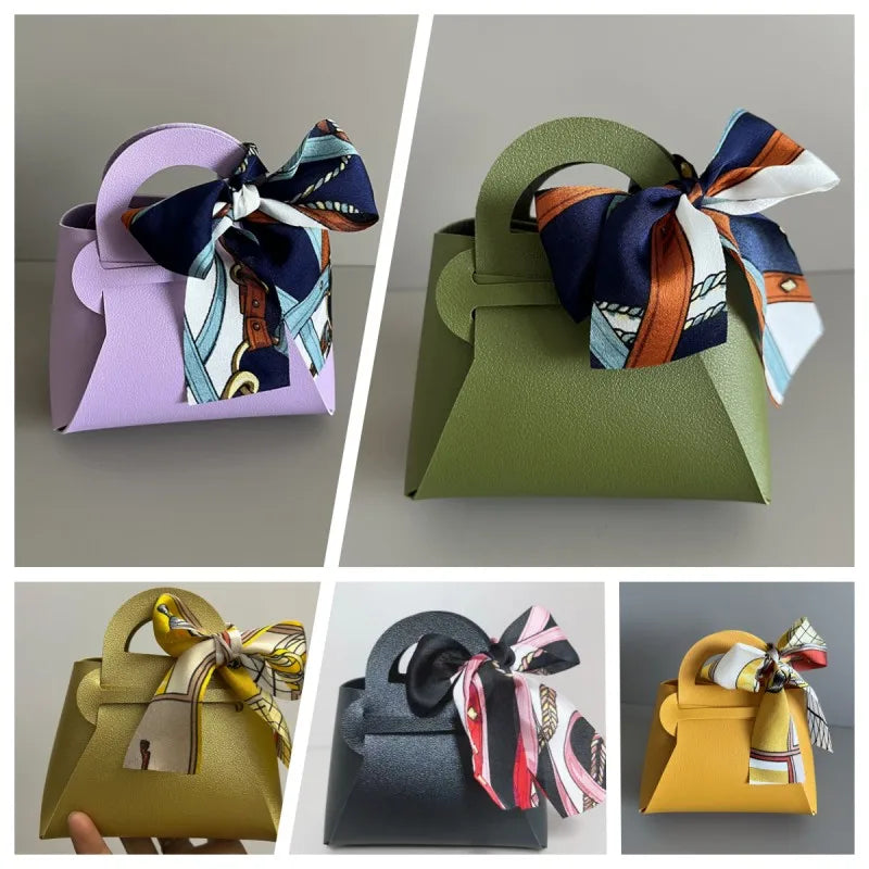 20PCS Bolsas de Regalo de Cuero con Cinta de Lazo – Mini Bolsos para Recuerdos de Bodas, Navidad, Dulces, Regalos y Empaque de Lujo para Fiestas