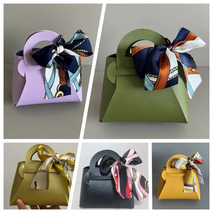 20PCS Bolsas de Regalo de Cuero con Cinta de Lazo – Mini Bolsos para Recuerdos de Bodas, Navidad, Dulces, Regalos y Empaque de Lujo para Fiestas
