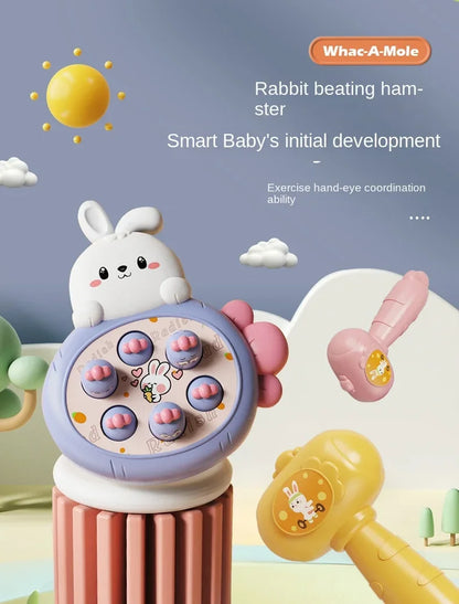 Juego de martillar de madera Montessori – Juguete de aprendizaje para niños pequeños con temática de animales de dibujos animados, juego interactivo para padres e hijos, regalo de cumpleaños para el desarrollo temprano
