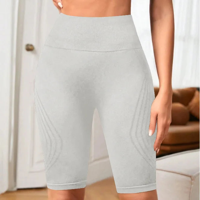 Women’s High Waist Seamless Slim Yoga Shorts Stretchy Push Up Butt Lifting Knitted Workout Running