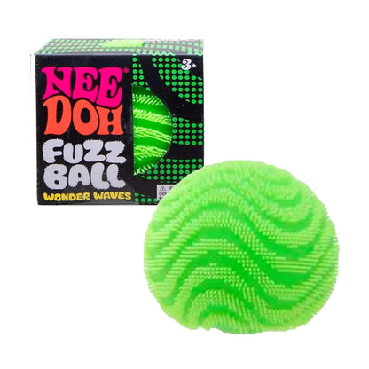 Nee Doh Fuzz Ball Wonder Waves Sensory Squeeze Toy – Textured Stress Relief Fidget Ball for Kids & Adults