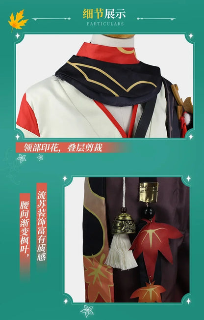 Samurai Cosplay Costume with Wig & Red Glasses – Halloween Party Outfit