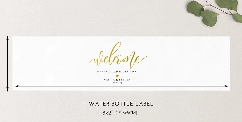 Personalized Wedding Water Bottle Labels – Custom Thank You Stickers for Bridal Shower, Birthday Party & Wedding Welcome Gifts | Event Decor