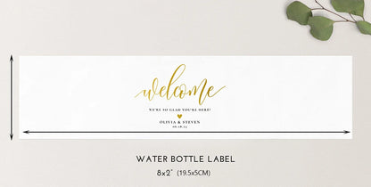 Personalized Wedding Water Bottle Labels – Custom Thank You Stickers for Bridal Shower, Birthday Party & Wedding Welcome Gifts | Event Decor