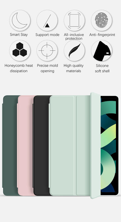 Funda protectora para iPad con soporte para iPad A16 de 11.ª generación, 10.ª generación, iPad Pro 11/13 M4 y M5, Pro 12.9, iPad Air 11 M3 (2025), Air 4/5 y iPad 7.ª/8.ª/9.ª 10.2