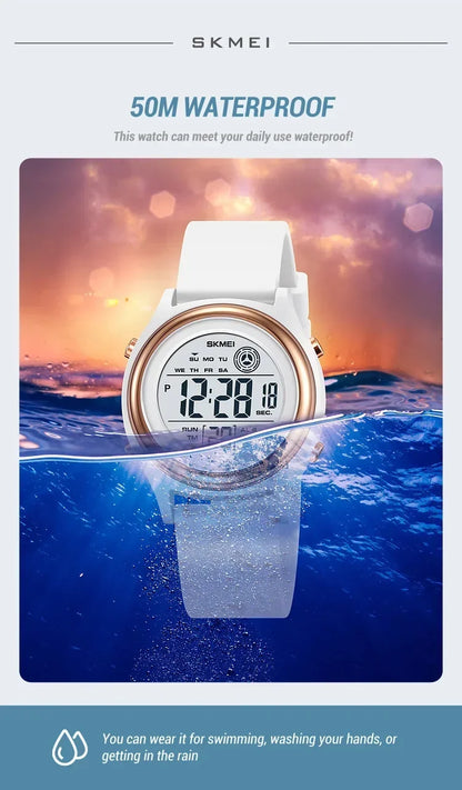 SKMEI 2094 Waterproof Shockproof Digital Sport Watch (Women’s Luxury Countdown Stopwatch)