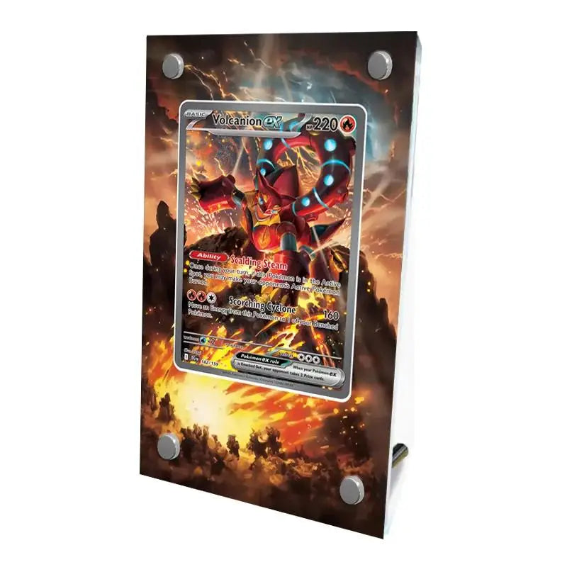 Présentoir en acrylique pour cartes Pokémon – Ronflex, Évoli, Mewtwo, Bulbizarre, Psykokwak et support de protection de style brique pour figurines