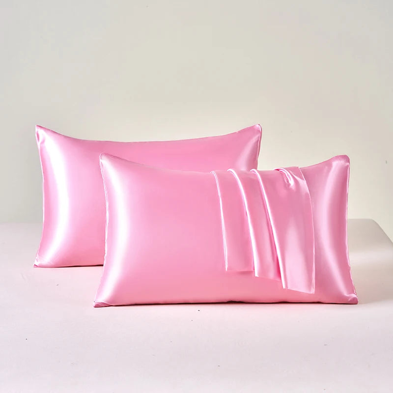 Satin Pillowcase Set of 2 – Soft Cooling Pillow Covers for Hair & Skin