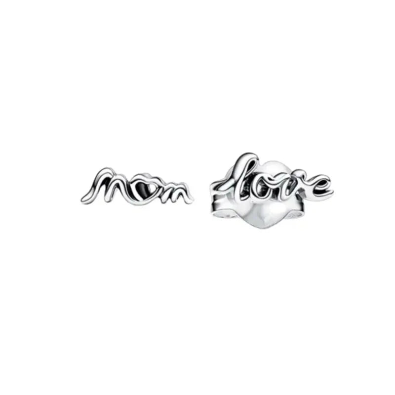 Juego de pendientes de tuerca de plata de ley 925 con hoja cuadrada, sol y luna para mujer, exquisito regalo de joyería europea
