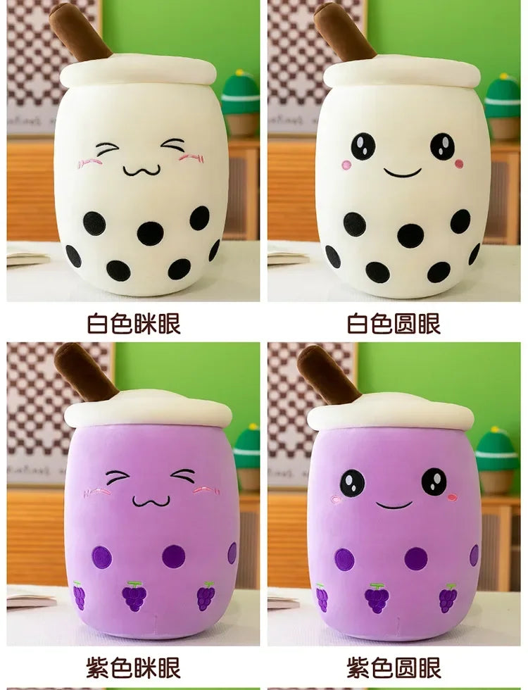 Giant Bubble Tea Plush Pillow – 22–70cm Squishy Milk Tea Boba Stuffed Toy Fruit Drink Bottle Decor Gift