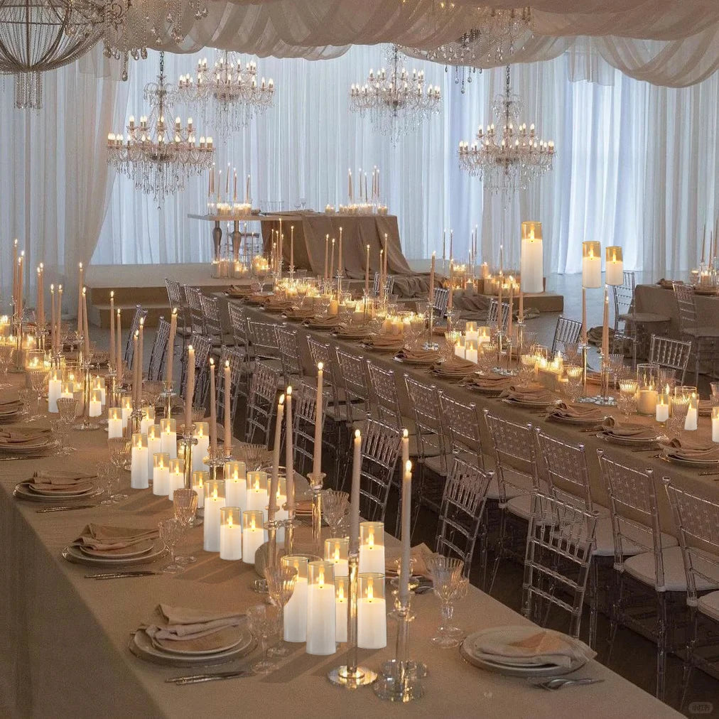 6-60PCS LED Flameless Candles – Battery-Operated Artificial Candles for Weddings, Parties & Decorative Home Events