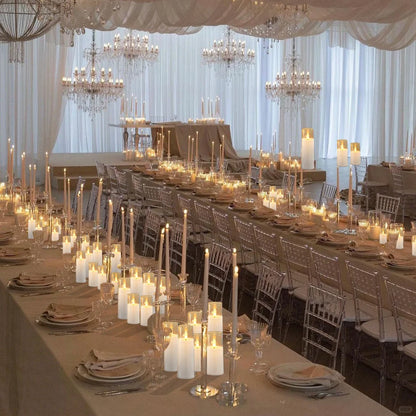 6-60PCS LED Flameless Candles – Battery-Operated Artificial Candles for Weddings, Parties & Decorative Home Events