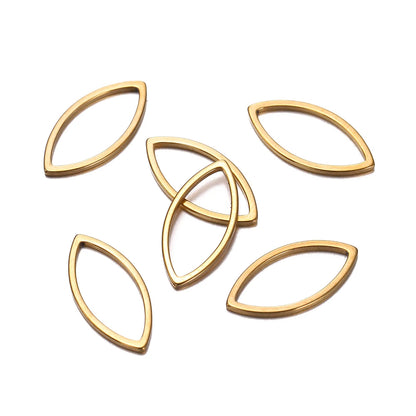 10 breloques géométriques creuses en acier inoxydable pour bijoux – Connecteurs de pendentif pour boucles d'oreilles, colliers et fabrication de bijoux