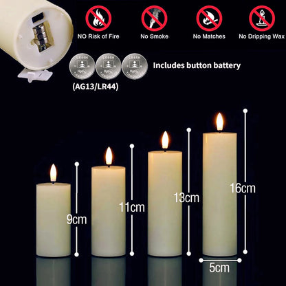 6-120PCS LED Flameless Pillar Candles – Battery-Operated Flickering Fake Candles for Wedding, Birthday, Party & Concert Decor