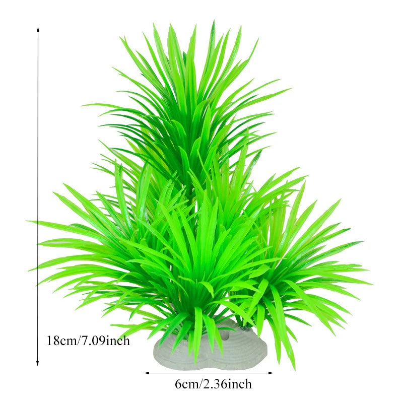 Artificial Aquarium Plants – Plastic Aquatic Underwater Plants for Fish Tank Decoration, Aquascaping & Aquarium Accessories