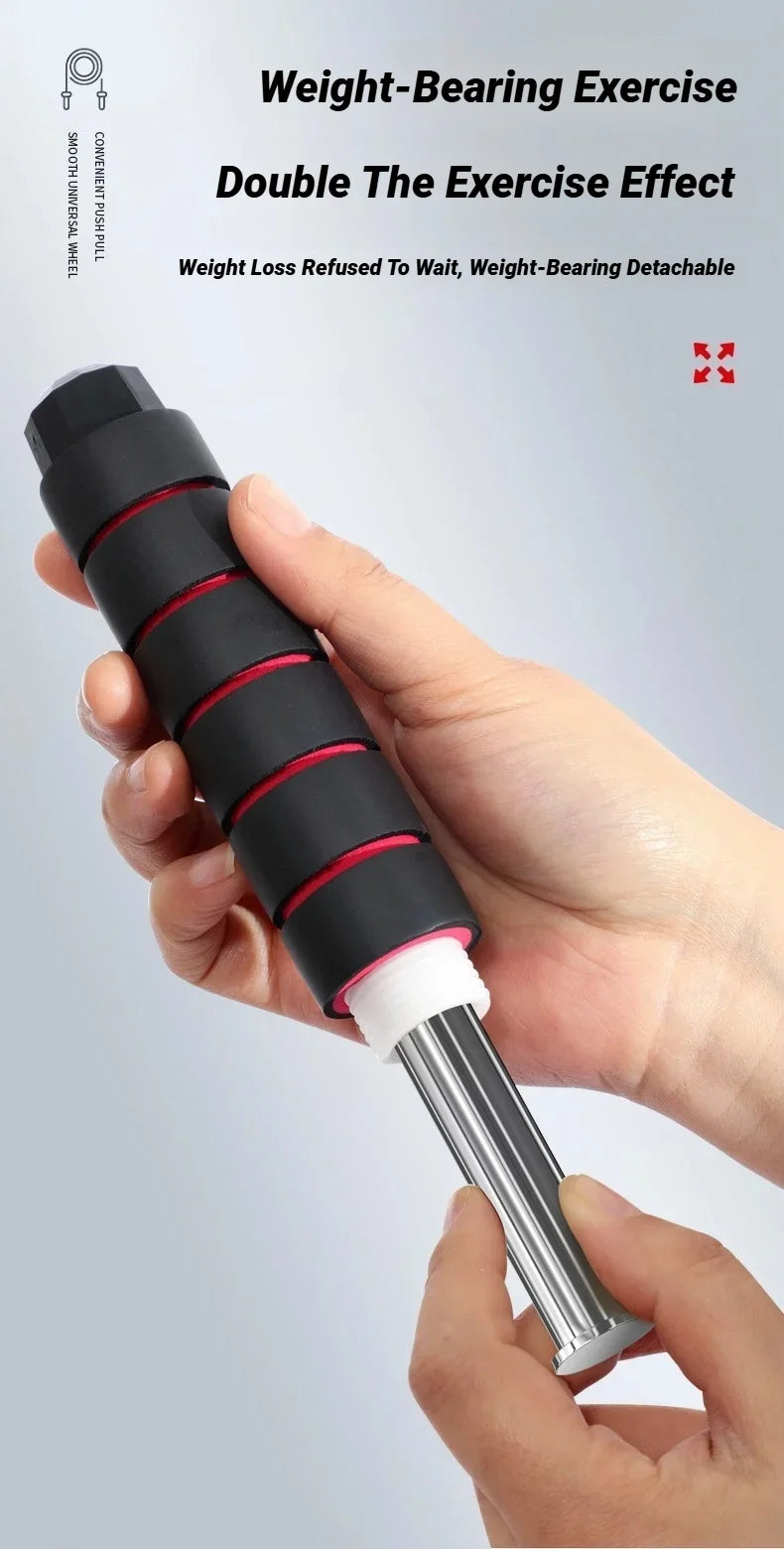 Comba de acero ajustable – Cuerda para saltar sin enredos para fitness, entrenamiento cardiovascular, entrenamientos en casa y equipo deportivo