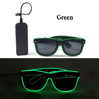 LED Luminous Party Glasses – Futuristic Rainbow Space & Robot Rave Goggles with Star Lights for Concerts, DJ Events, Masquerade & Y2K Parties