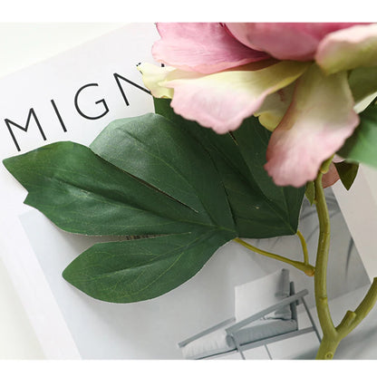 Grande Pivoine Artificielle en Soie – Bouquet de Fausses Pivoines de Haute Qualité avec Tige, Fleur Artificielle Style Européen pour Décoration de Mariage, Décoration Intérieure et Arrangements Floraux DIY