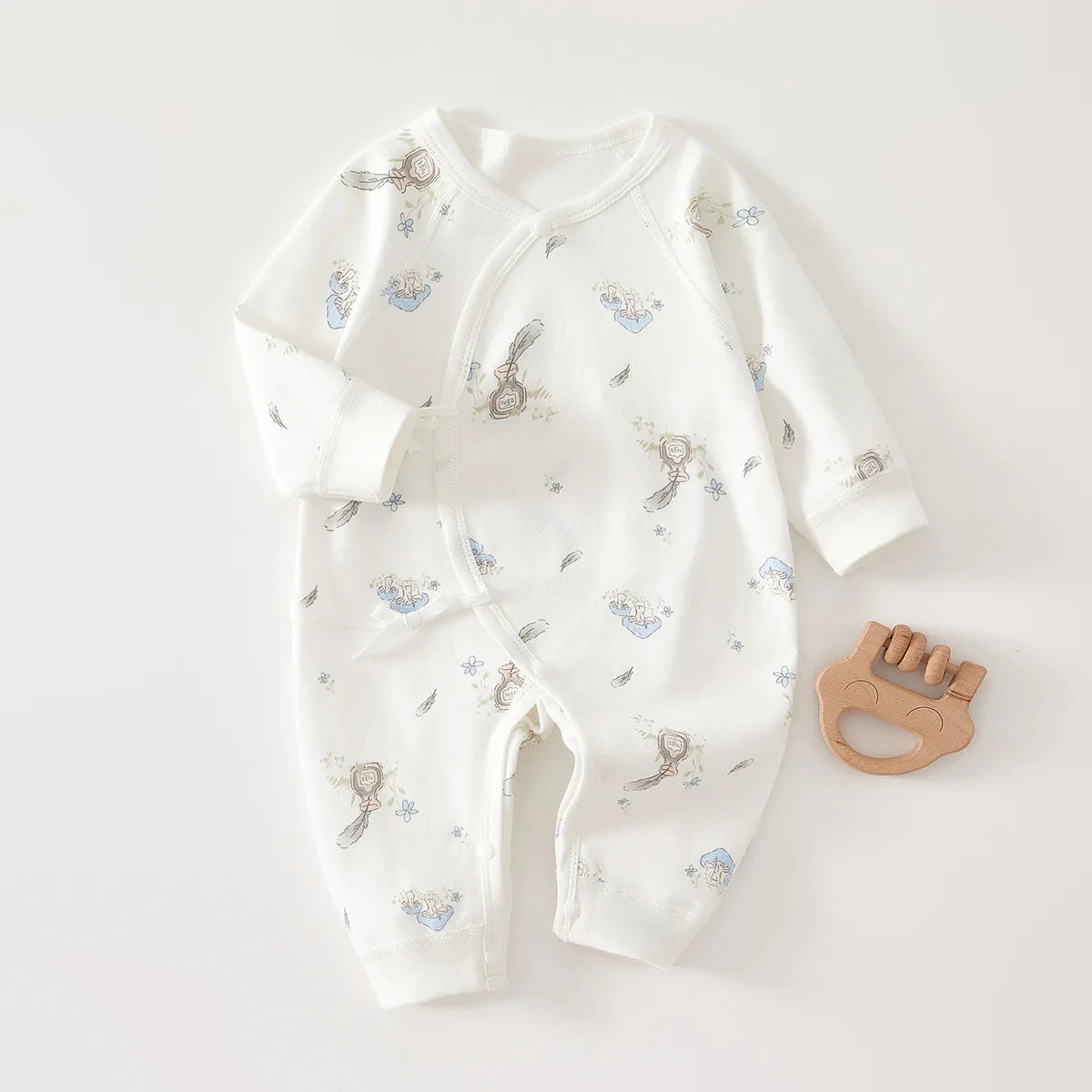 AYNIGIELL Mono de bebé recién nacido – Pelele suave de cuatro estaciones para bebés y niñas (0-6 meses)