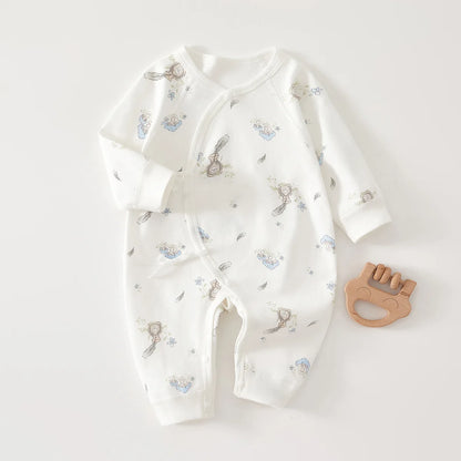 AYNIGIELL Mono de bebé recién nacido – Pelele suave de cuatro estaciones para bebés y niñas (0-6 meses)