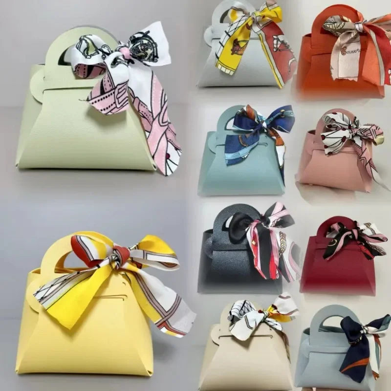 20PCS Bolsas de Regalo de Cuero con Cinta de Lazo – Mini Bolsos para Recuerdos de Bodas, Navidad, Dulces, Regalos y Empaque de Lujo para Fiestas
