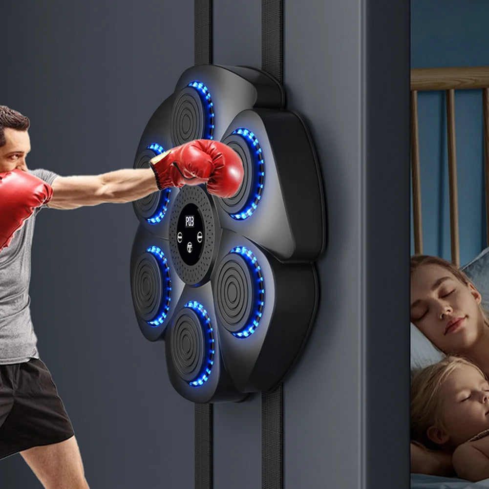Máquina de Boxeo Musical Inteligente – Entrenador Interactivo de Boxeo de Pared para Adultos y Niños, Fitness en Casa, Entrenamiento de Reacción y Ejercicios
