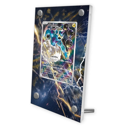Estuche de exhibición de cartas acrílico Pokémon – Reshiram, Mewtwo, Zekrom, Charizard y soporte protector de cartas de personajes