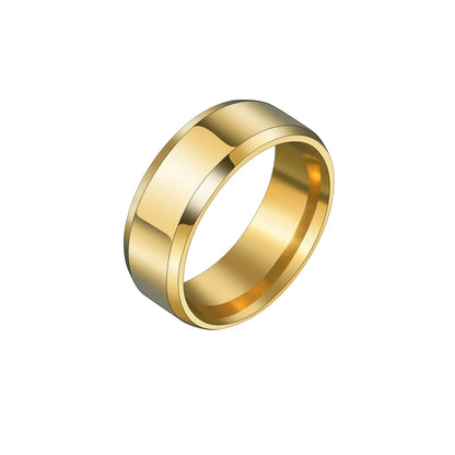 Stainless Steel Wedding Band Ring – 2mm, 4mm, 6mm & 8mm High Polished Smooth Ring for Men & Women | Minimalist Jewelry