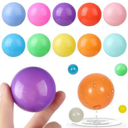 100Pcs Soft Colorful Water Pool Ocean Wave Balls – Outdoor Sports Inflatable Stress Relief Air Balls for Kids, Eco-Friendly Funny Toy Set