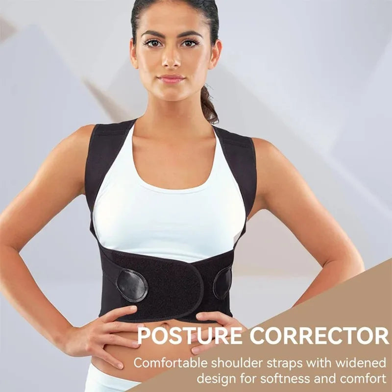 Ceinture correctrice de posture réglable – Soutien d'épaule respirant pour femmes, étudiants et enfants, soutien d'alignement du dos